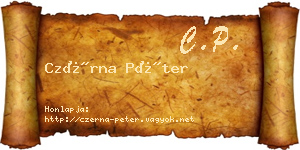 Czérna Péter névjegykártya